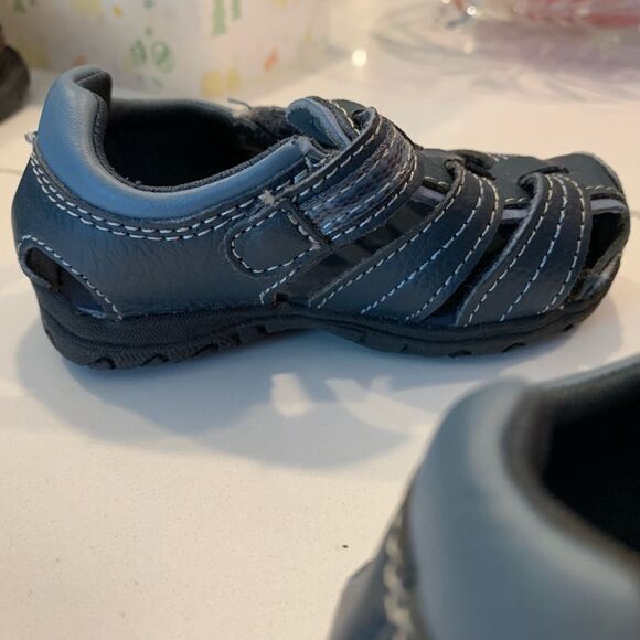 Sesame Street | Vintage COOKIE MONSTER Boys Sandals Shoes Navy Blue - Picture 5 of 7